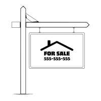 An example real estate sign